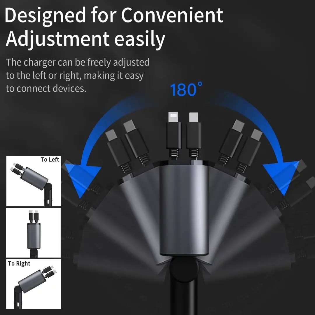 TuneMaster 4 in 1 100watt Car Charger Phone